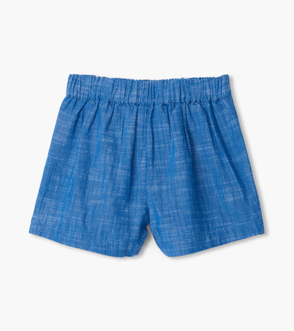 Girls Chambray Paper Bag Shorts - Hatley Girls
