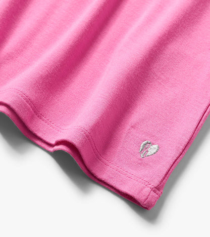 Girls Candy Pink Pocket T-Shirt - Hatley Girls