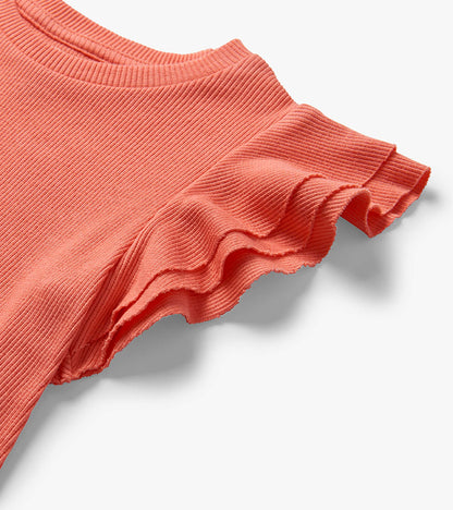 Girls Coral Fusion Ruffle Sleeve Tank - Hatley Girls