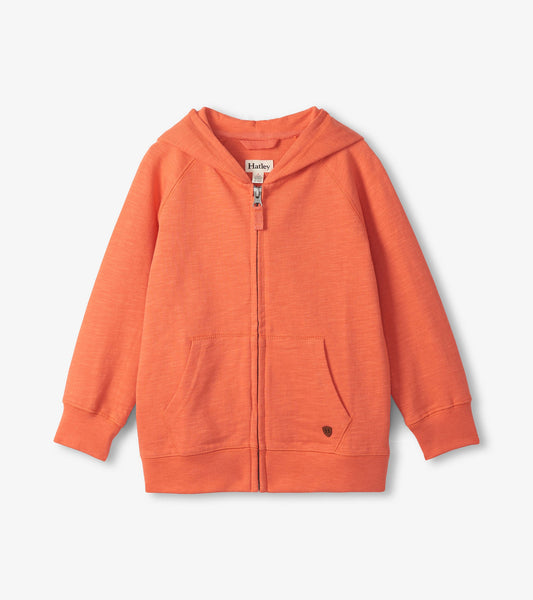 Boys Orange Full-Zip Hoodie - Hatley Boys