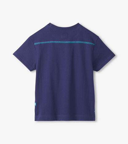 Boys Patriot Blue Drop Shoulder T-Shirt - Hatley Boys