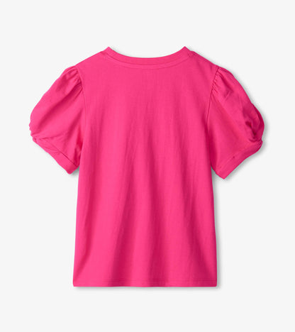 Girls Pink Twisted Sleeve Tee - Hatley Girls