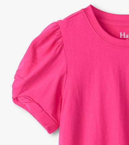 Girls Pink Twisted Sleeve Tee - Hatley Girls