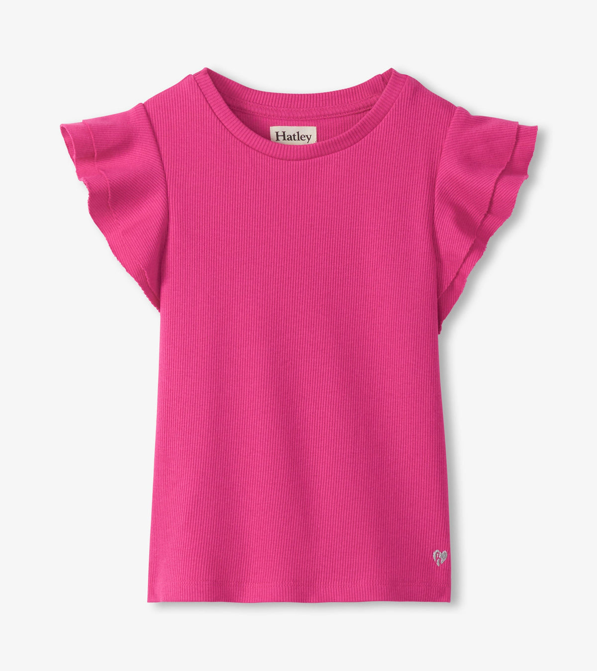 Girls Raspberry Rose Ruffle Sleeve Tank - Hatley Girls
