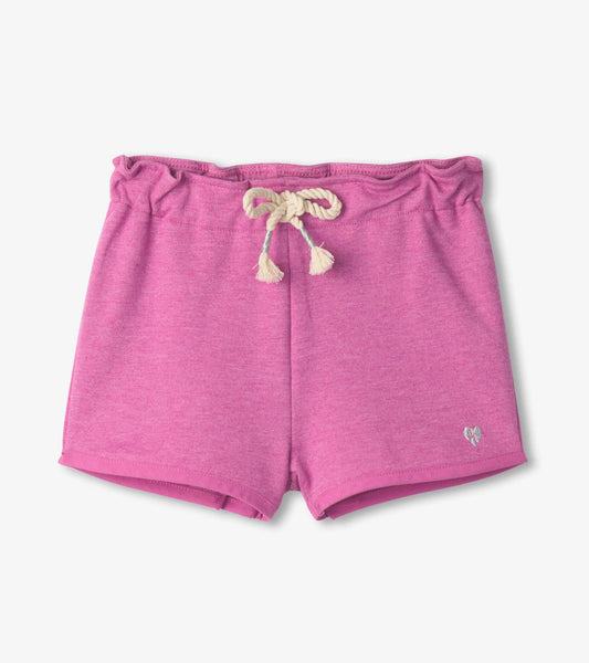 Girls Purple Paper Bag Shorts - Hatley Girls