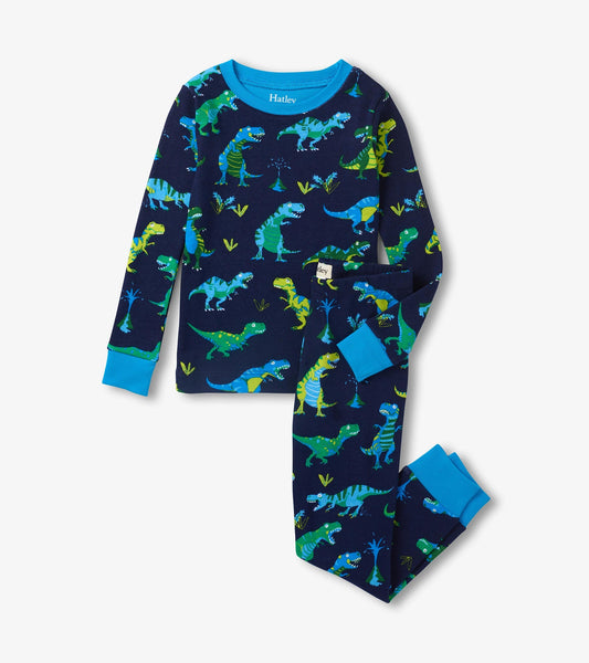 Boys Sharptooth Rex Long Sleeve Pajama Set - Hatley Boys