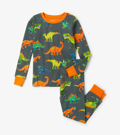 Colorblock Dino Pajama Set - Hatley Boys