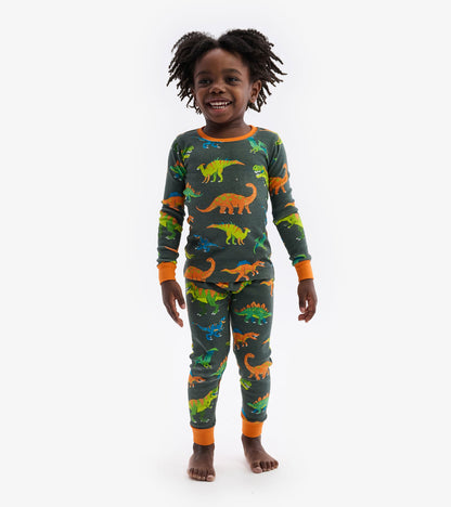 Colorblock Dino Pajama Set - Hatley Boys