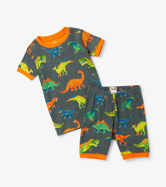 Colorblock Dino Short Pajama Set - Hatley Boys