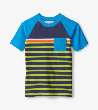 Fish Stripes Short Sleeve Rashguard - Hatley Boys
