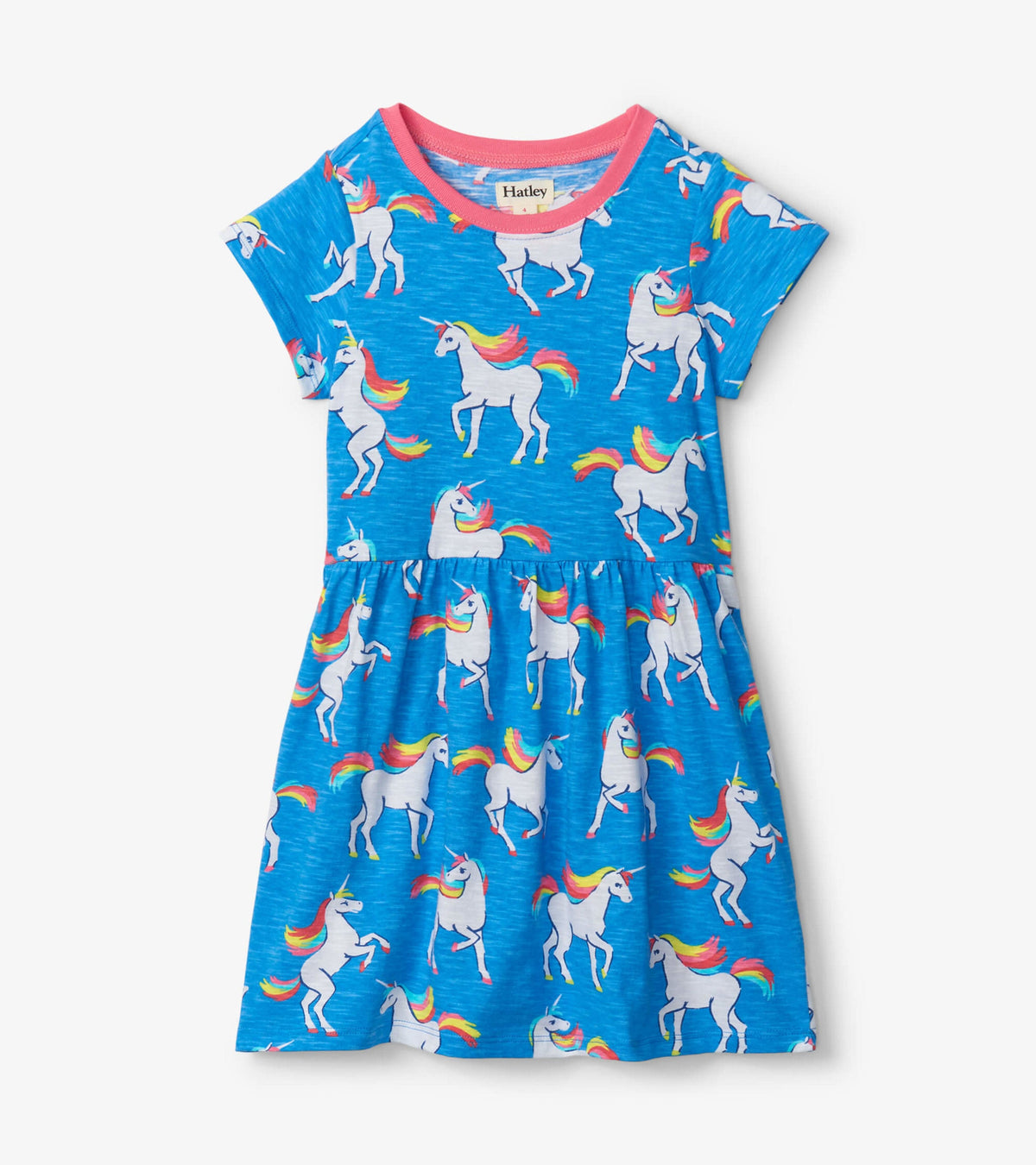 Unicorn Sky Dance Short Sleeved Skater Dress - Hatley Girls