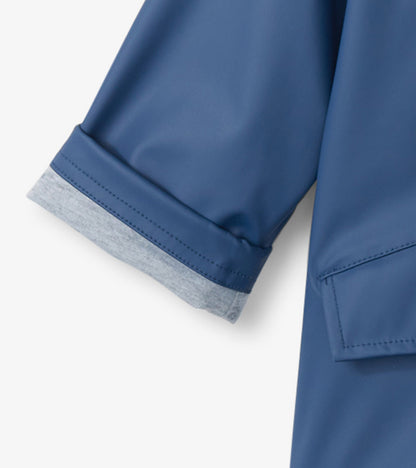 Kids Yellow & Navy Zip-Up Rain Jacket - Hatley Boys|Girls