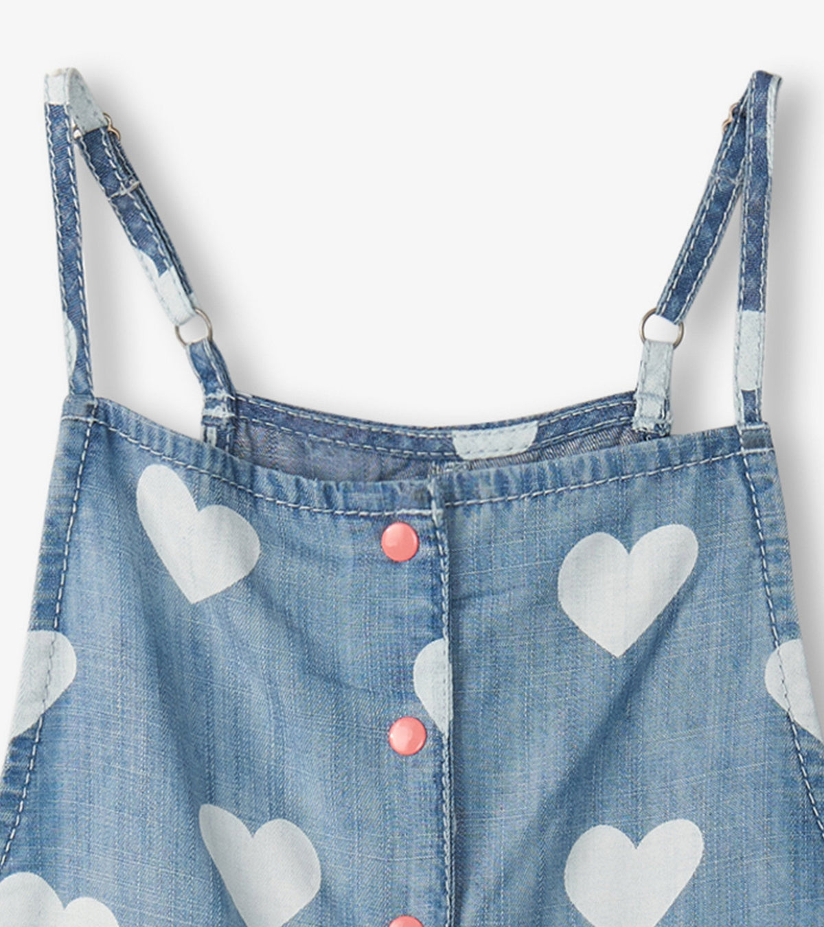 Girls Hearts Slouchy Overalls - Hatley Girls