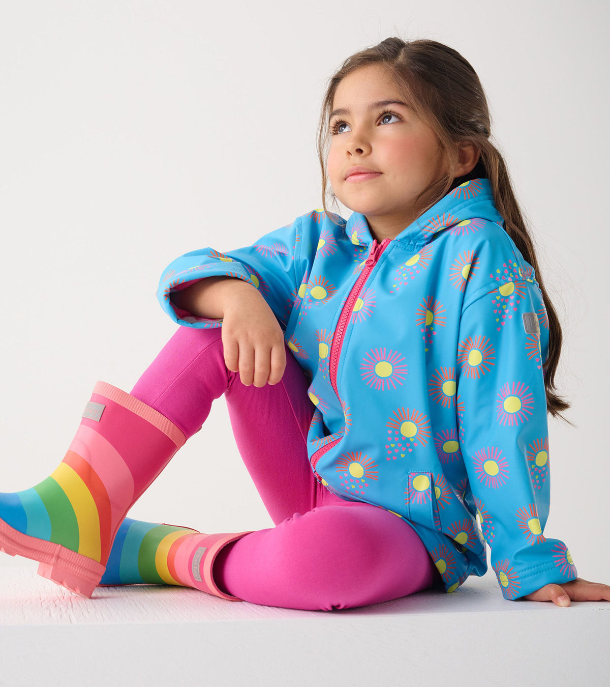 Girls Sunrays Zip-Up Rain Jacket - Hatley Girls
