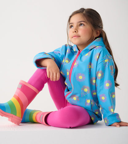 Girls Sunrays Zip-Up Rain Jacket - Hatley Girls