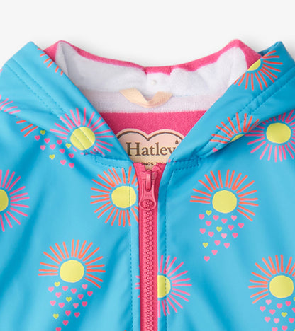 Girls Sunrays Zip-Up Rain Jacket - Hatley Girls