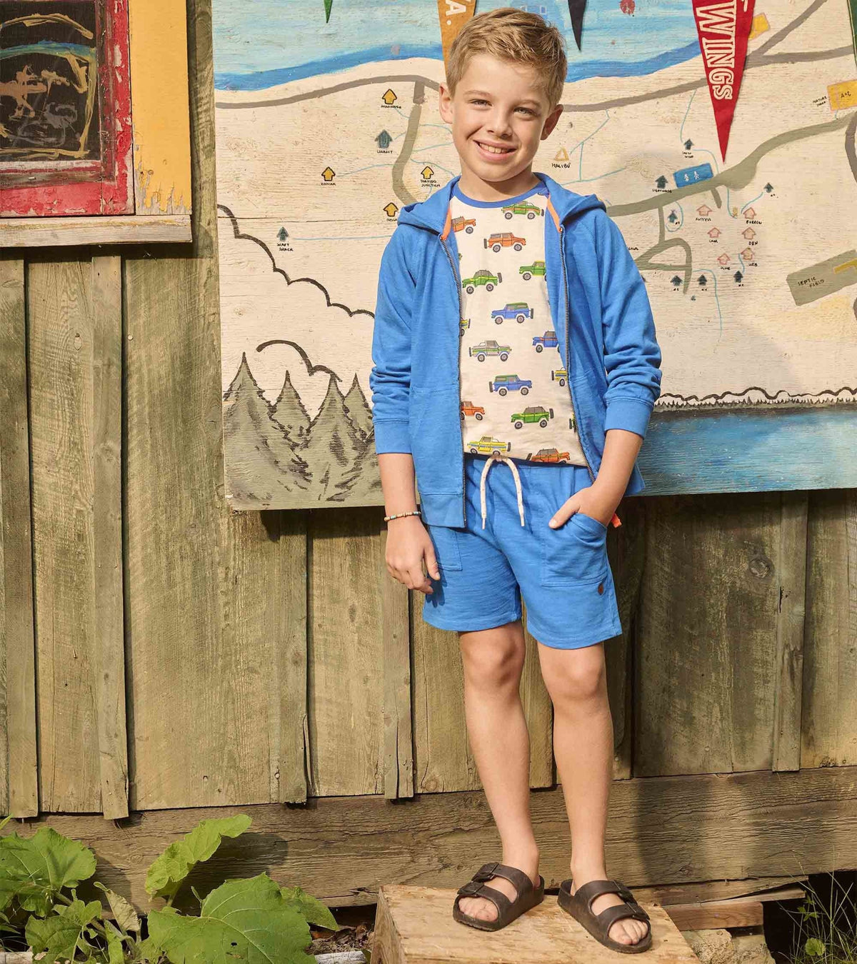 Boys Deep Blue Sky Relaxed Shorts - Hatley Boys