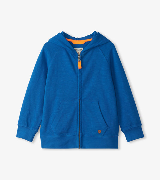 Boys Deep Blue Sky Zip-Up Hoodie - Hatley Boys