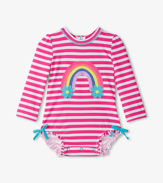 Baby Girls Candy Stripes Rashguard Swimsuit - Hatley Baby & Toddler