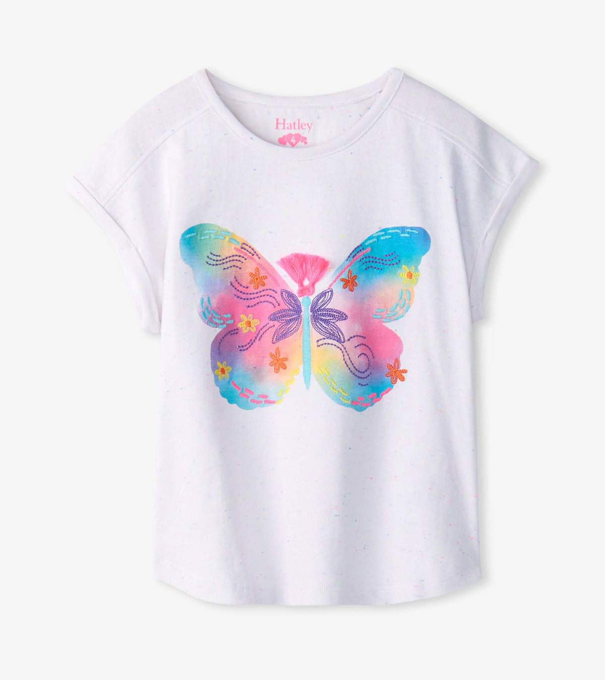 Girls Painted Butterfly Relaxed T-Shirt - Hatley Girls