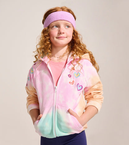 Girls Summer Waves Tie Dye Hoodie - Hatley Girls