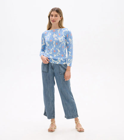 3/4 Sleeve Knit Breton - Textured Poppies - Hatley Women