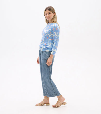 3/4 Sleeve Knit Breton - Textured Poppies - Hatley Women