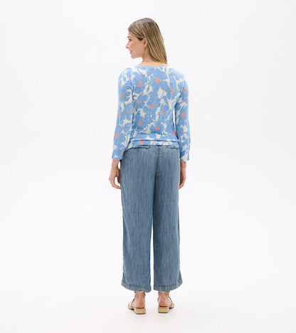 3/4 Sleeve Knit Breton - Textured Poppies - Hatley Women