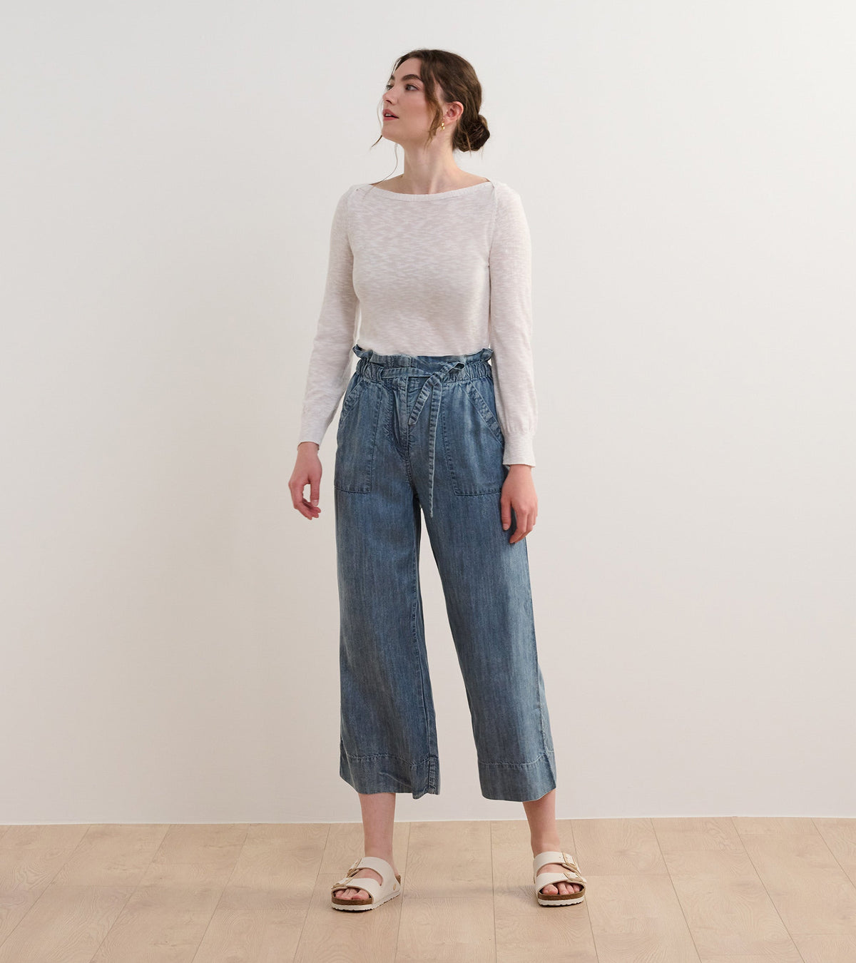 3/4 Sleeve Knit Breton - White - Hatley Women