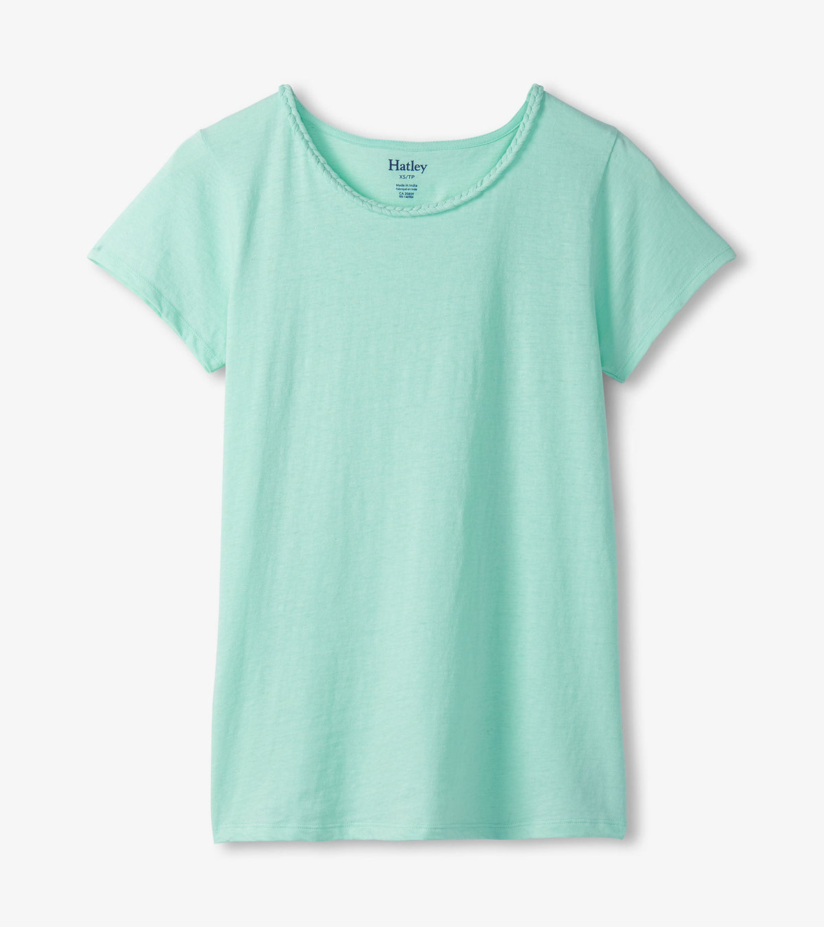Braided Neck Tee - Aruba Blue - Hatley Women
