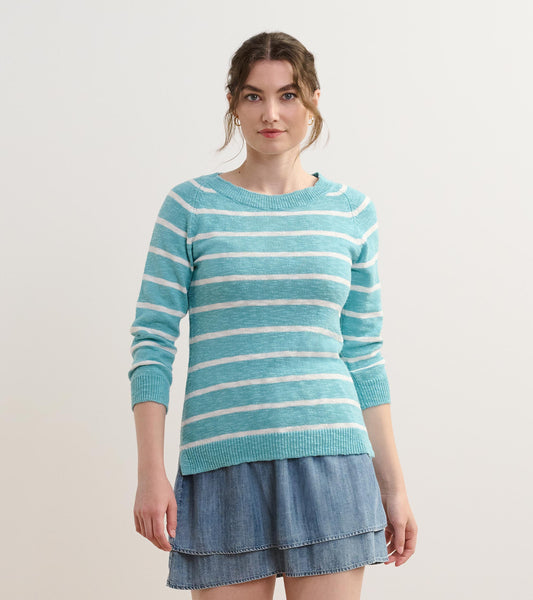 Mariner Sweater - Aruba Blue Stripes - Hatley Women