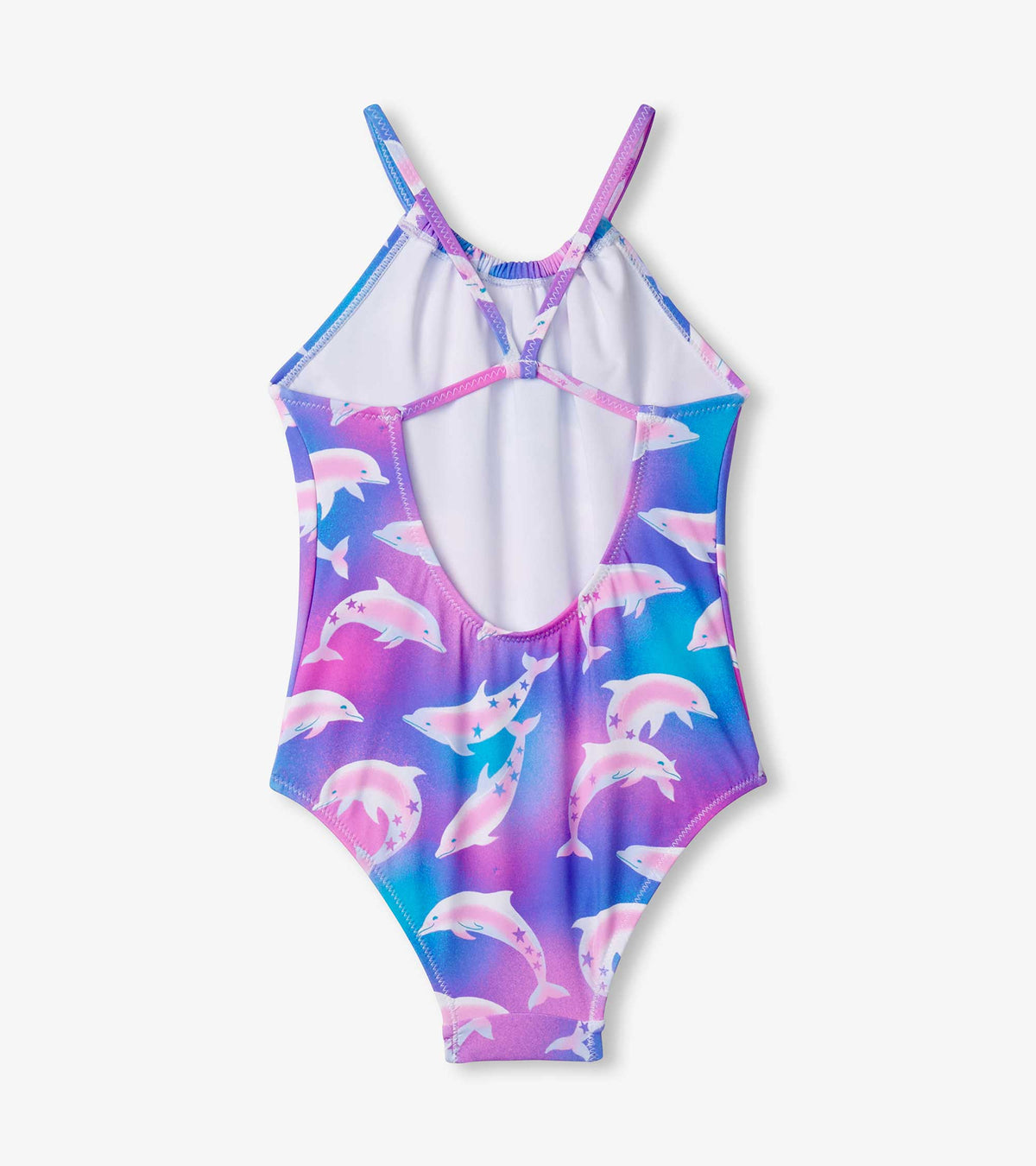 Girls Airbrush Dolphins Gather Front Swimsuit - Hatley Girls