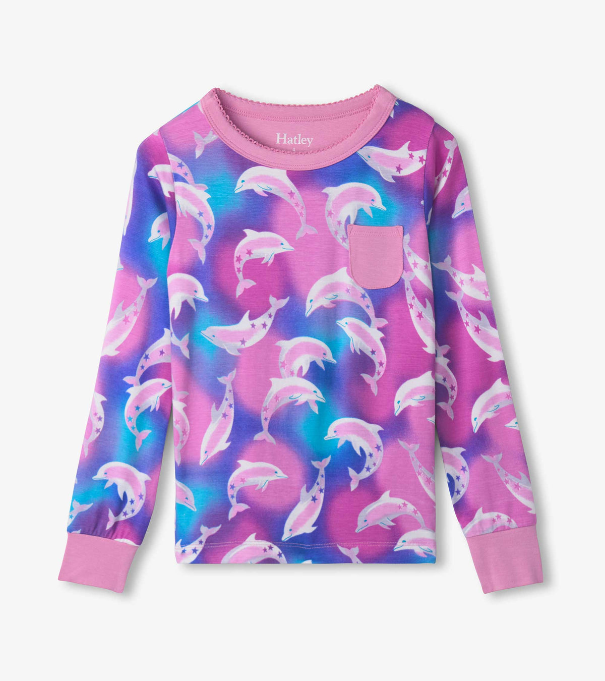 Girls Airbrush Dolphins Bamboo Pajama Set - Hatley Girls