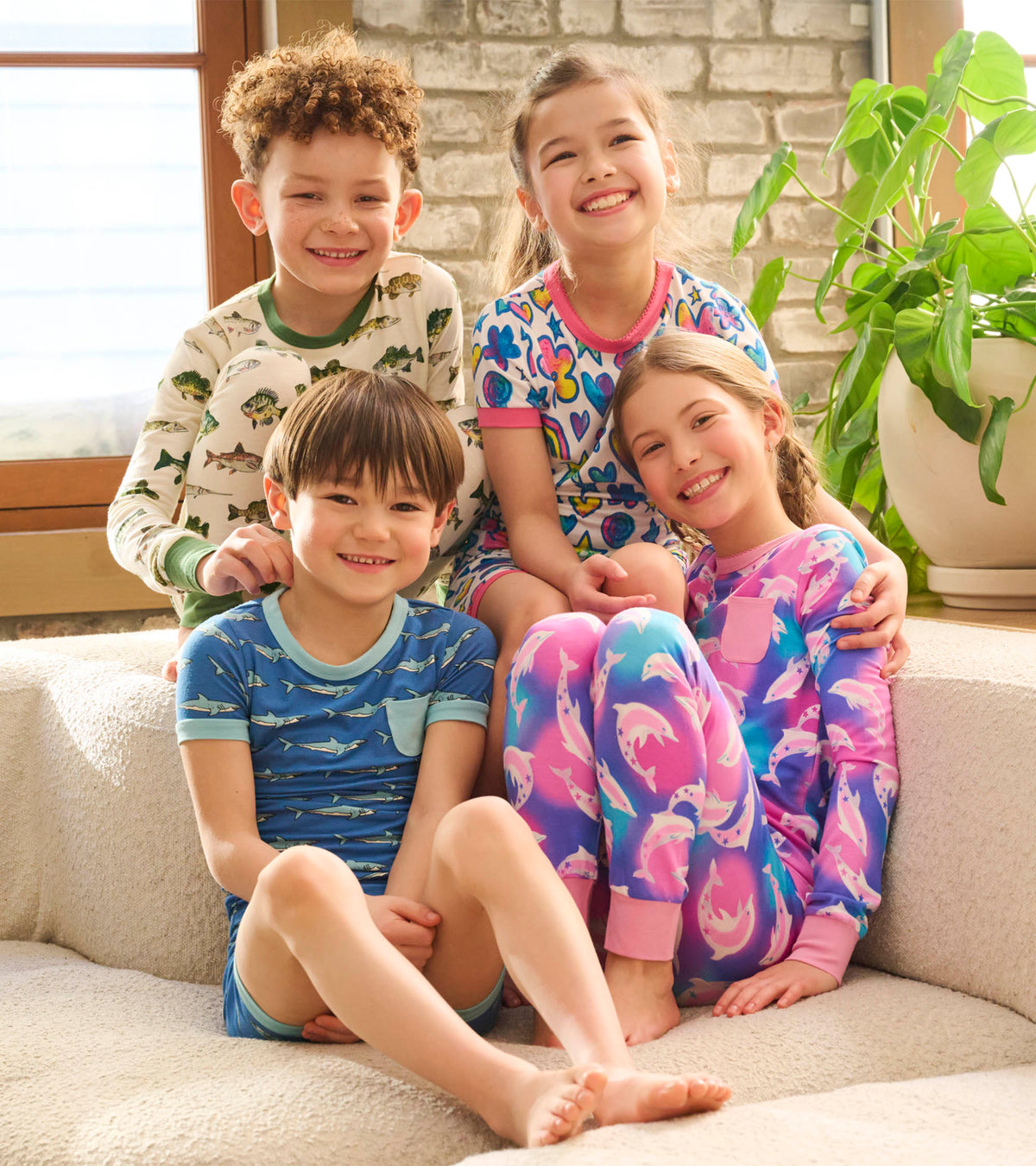 Girls Airbrush Dolphins Bamboo Pajama Set - Hatley Girls