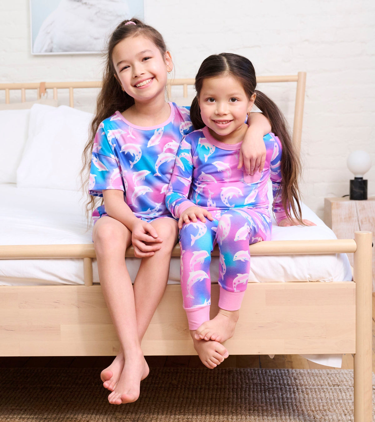 Girls Airbrush Dolphins Bamboo Pajama Set - Hatley Girls