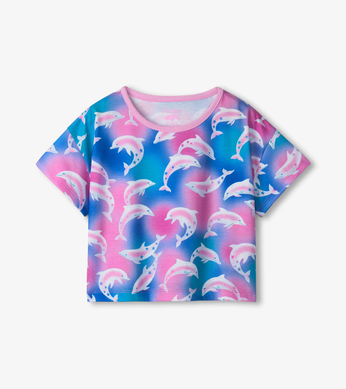 Girls Airbrush Dolphins Tee and Shorts Pajama Set - Hatley Girls