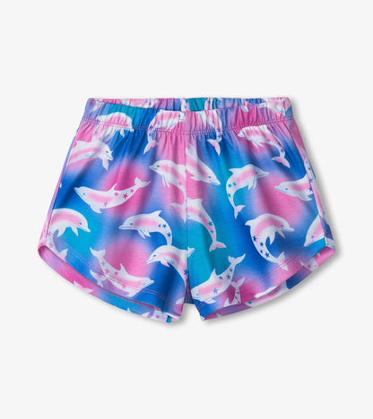 Girls Airbrush Dolphins Tee and Shorts Pajama Set - Hatley Girls