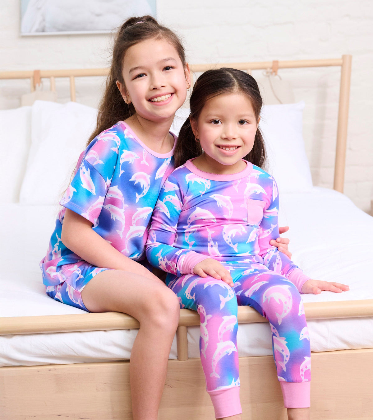 Girls Airbrush Dolphins Tee and Shorts Pajama Set - Hatley Girls