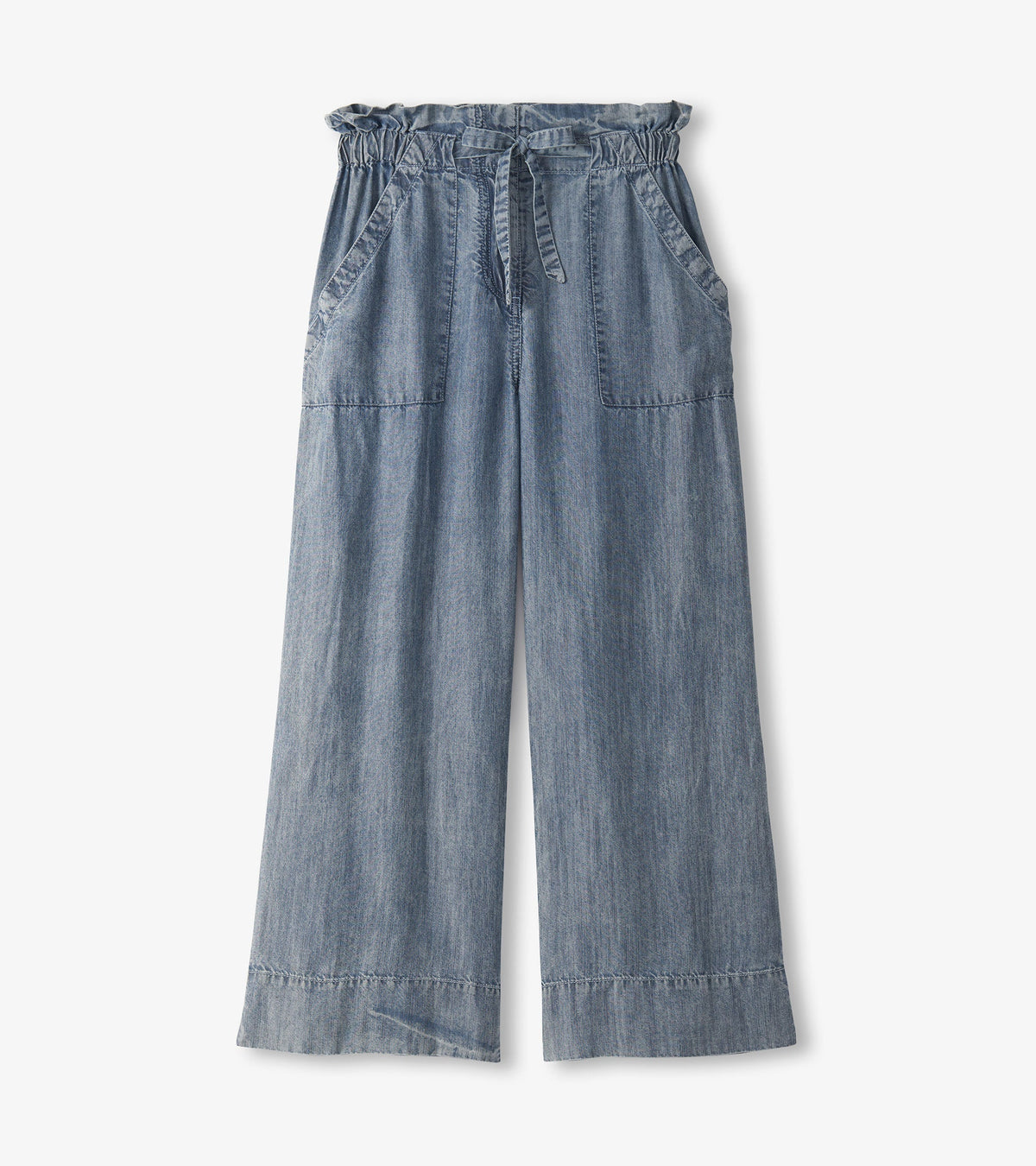 Tie Front Pants - Blue Acid Wash - Hatley Women