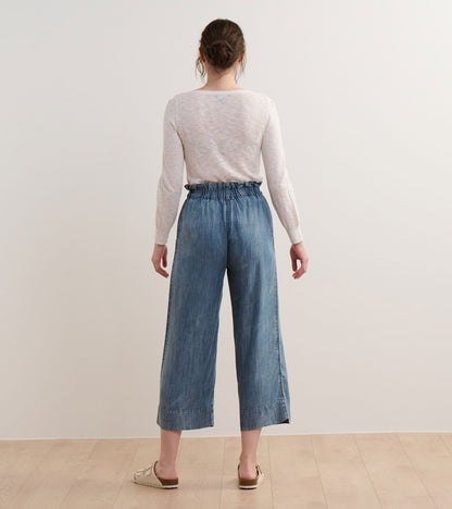 Tie Front Pants - Blue Acid Wash - Hatley Women