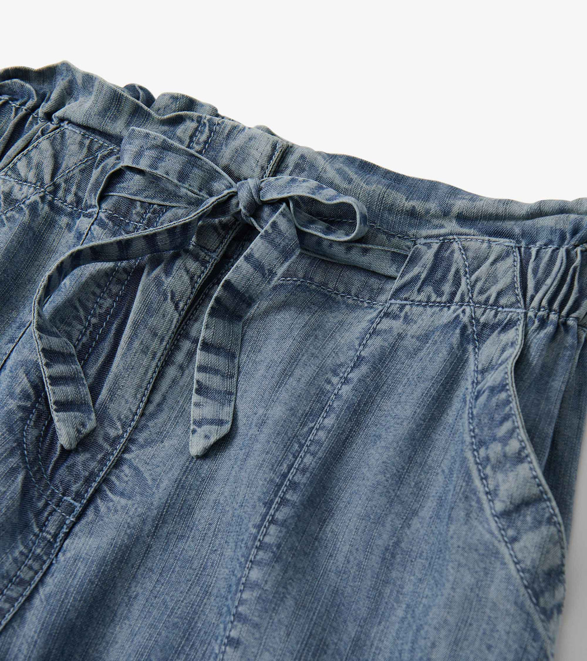 Tie Front Pants - Blue Acid Wash - Hatley Women
