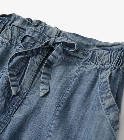 Tie Front Pants - Blue Acid Wash - Hatley Women