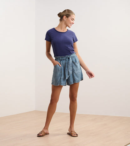 Cassie Shorts - Blue Acid Wash - Hatley Women