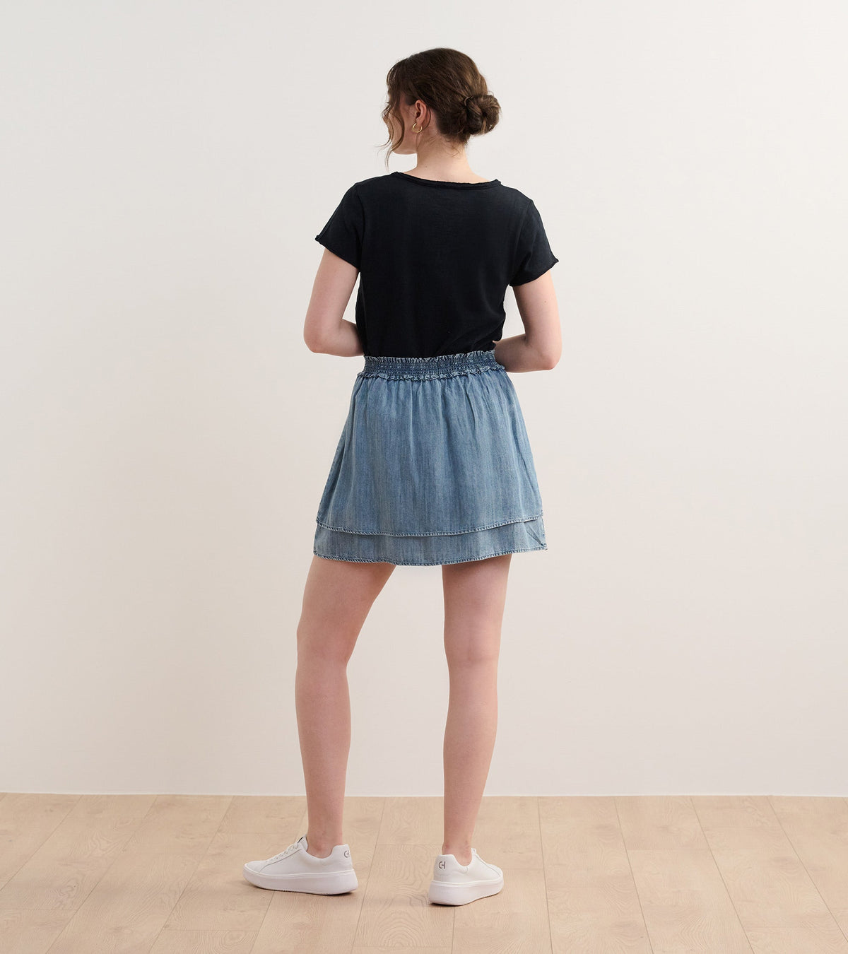 Layered Smocked Skirt - Blue Acid Wash - Hatley Women