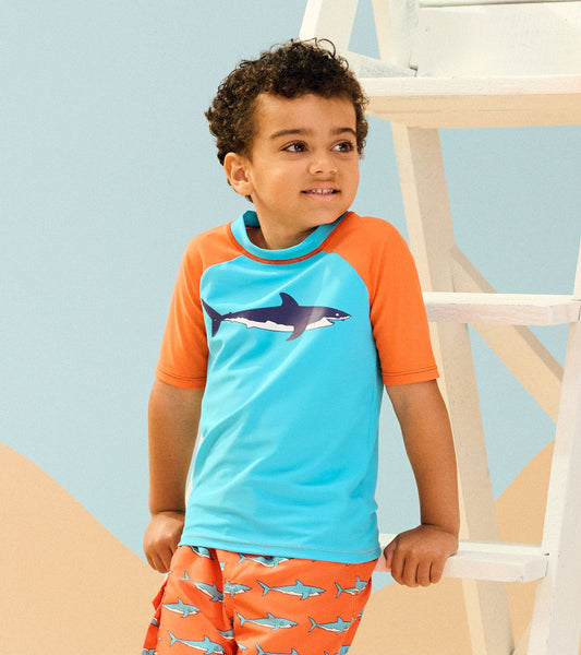 Boys Sharks Short Sleeve Rashguard - Hatley Boys