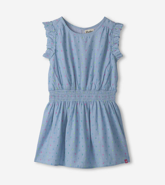 Girls Chambray Woven Play Dress - Hatley Girls