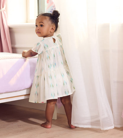 Baby & Toddler Girls Blue Feathers Woven Puff Dress - Hatley Baby & Toddler
