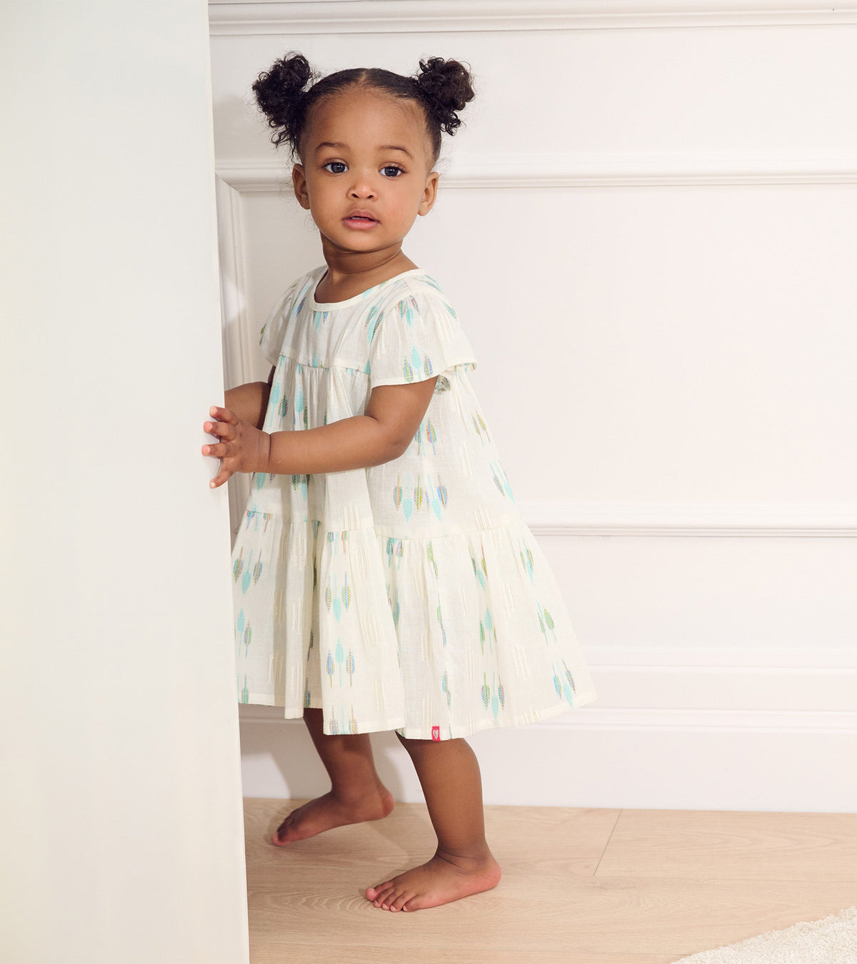 Baby & Toddler Girls Blue Feathers Woven Puff Dress - Hatley Baby & Toddler