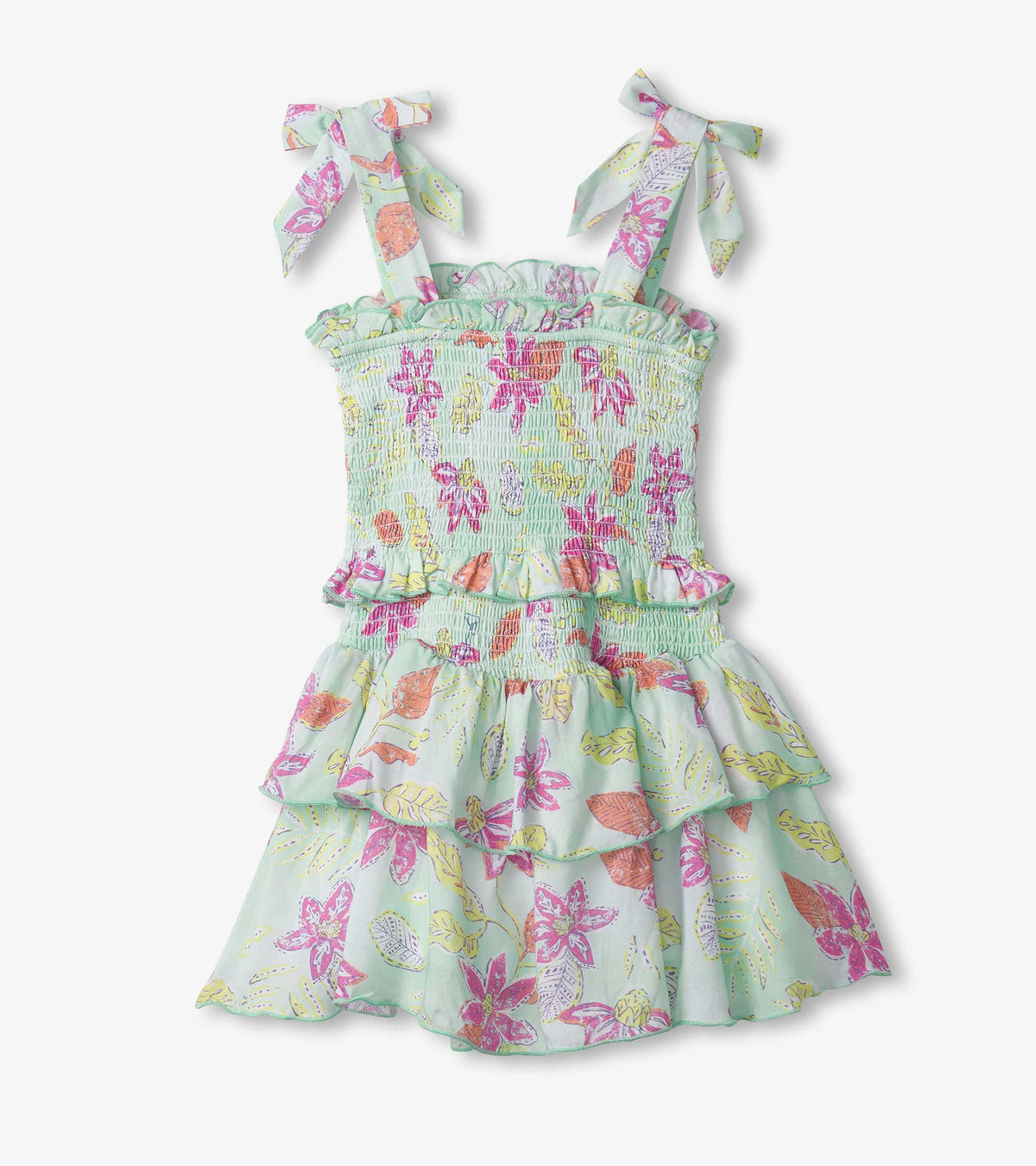 Girls Floral Smocked Angel Dress - Hatley Girls
