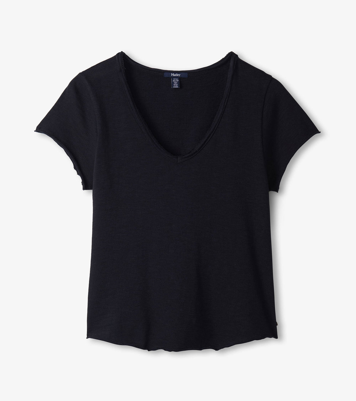 Sadie V-Neck Tee - Black - Hatley Women